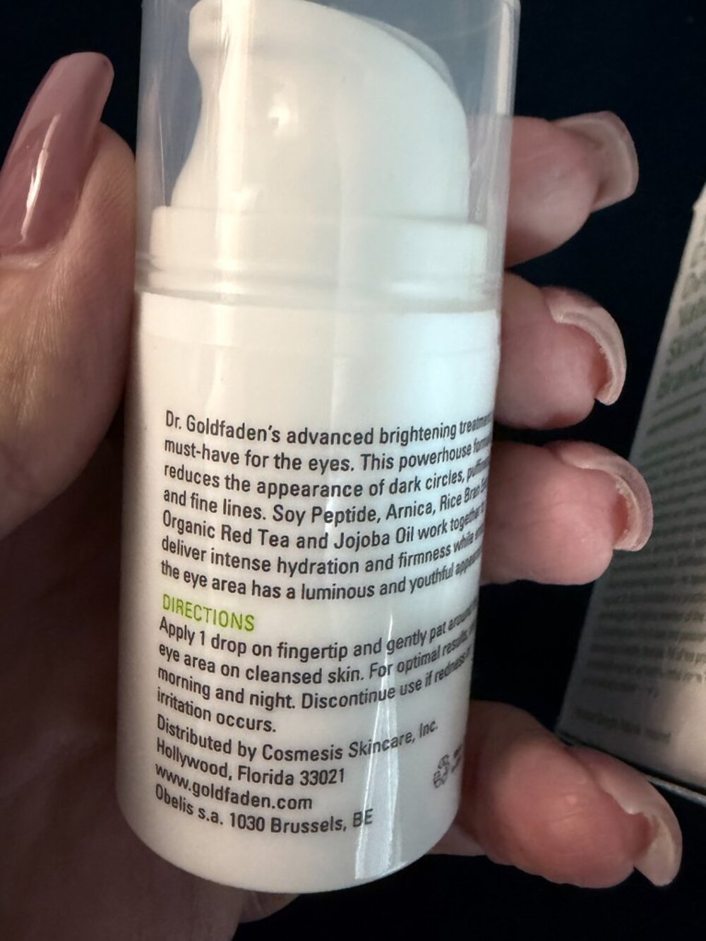 Goldfaden MD Bright Eyes Eye Cream- NEW- 0.5 fl oz - Picture 3 of 6